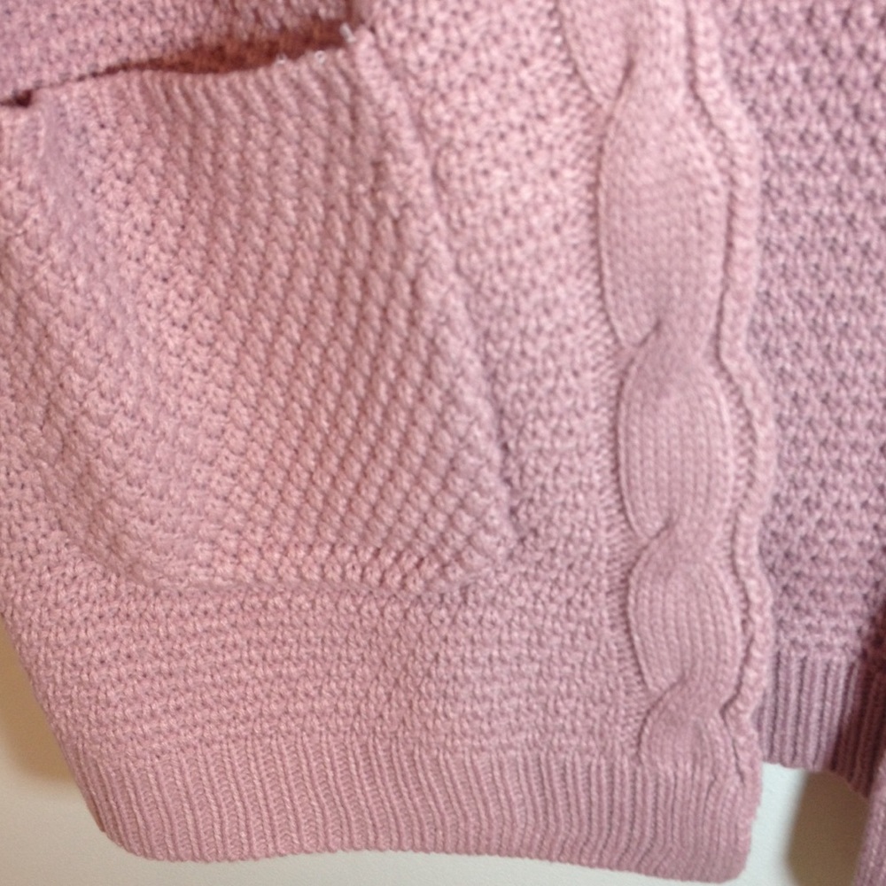 Mauve  Open Cable Cardigan. NWOT - Picture 4 of 7